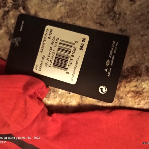 Jordan Red and Black Bodysuit with Stylish Design.New - Picture 7 of 7